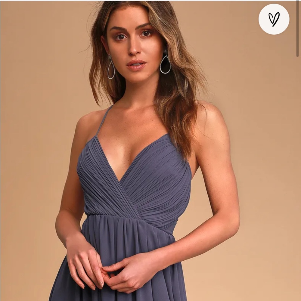 NWT - Lulus Denim Blue Maxi Dress